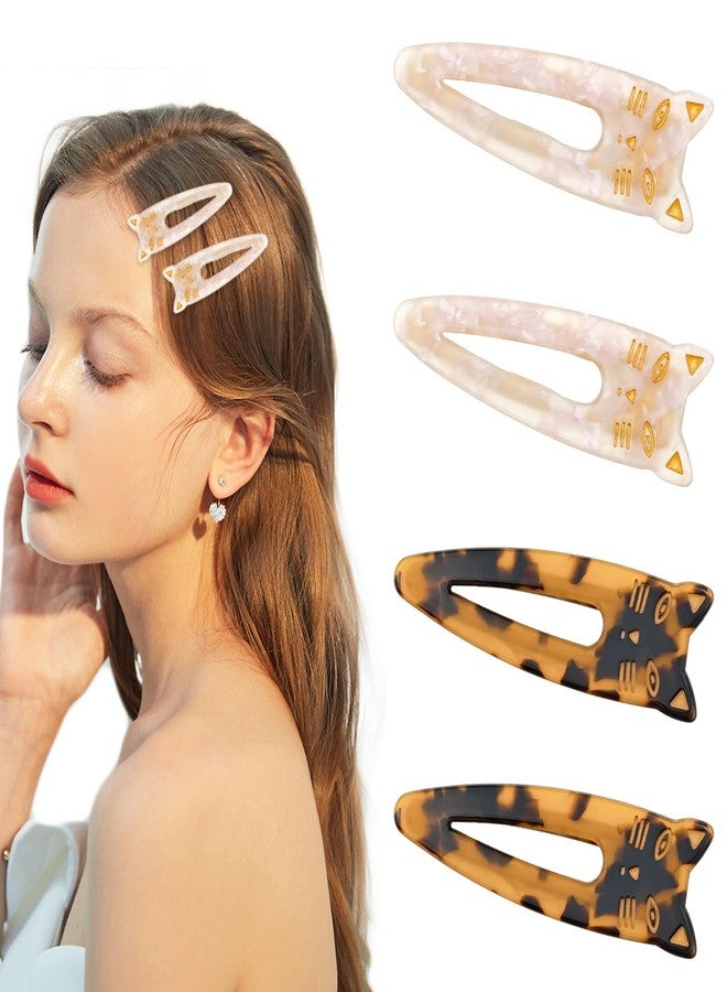 Capiant 4 PACK Cat Hair Clips Cute Cat Barrettes Fashion Alligator Clip Hair Cat Hair Clips for Women - Image 1